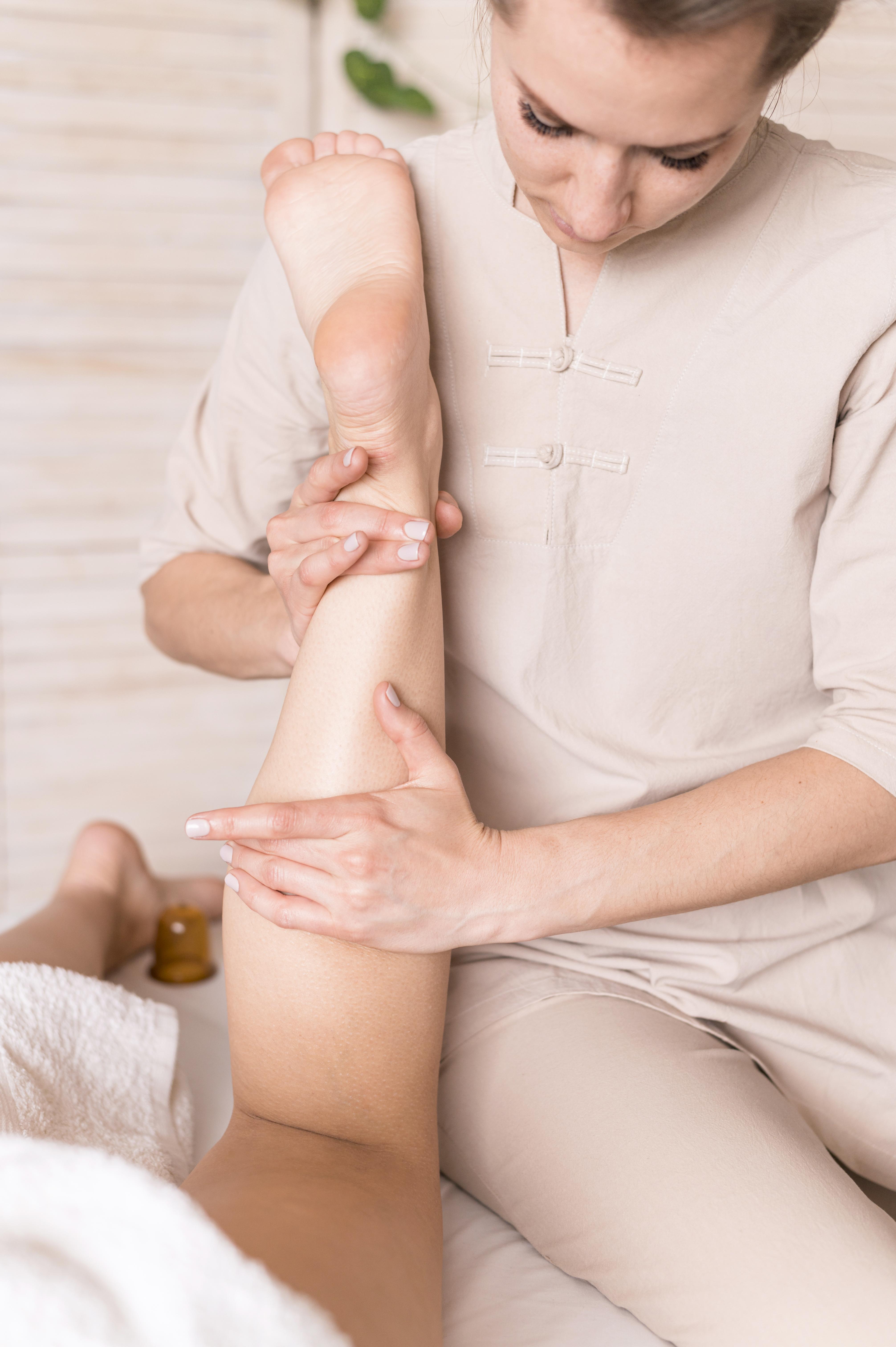 Massage jambes lourdes et fatiguées