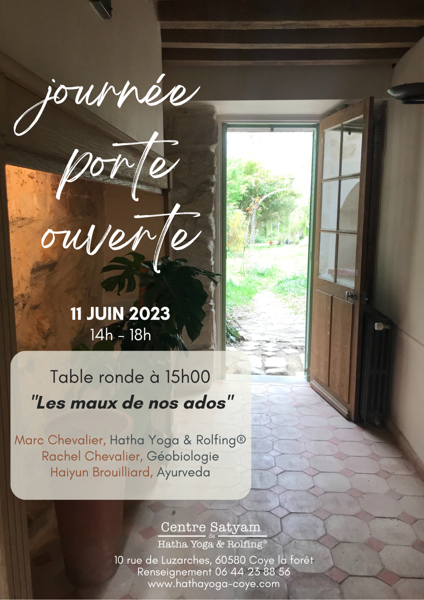 Table Ronde : "Les maux de nos ados" & Journée Porte Ouverte le 11 juin 2023